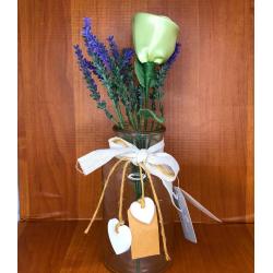 Bomboniere matrimonio Vaso con cuori di legno 1